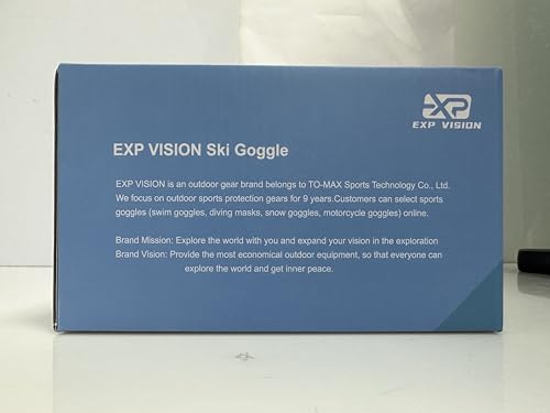 EXP VISION Ski/Snowboard Goggles for Men Women, OTG Snow Goggles Anti Fog UV Protection