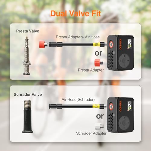Mini Electric Bike Pump 120 PSI Portable Tire Inflator with Digital Gauge