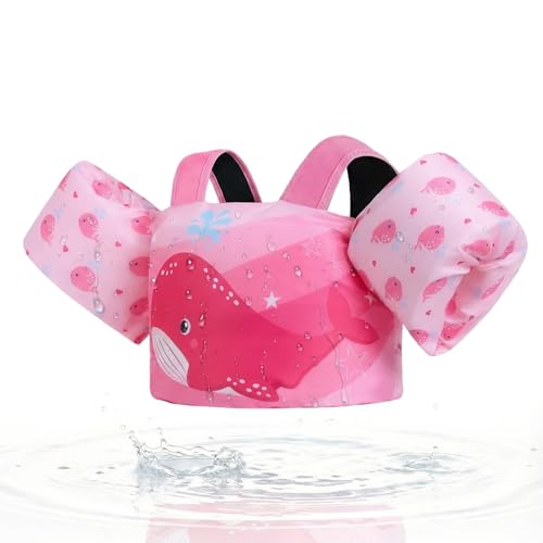 Toddler Swim Vest Pink Whale 24-33 Pounds - Kids Floaties Safety Vest