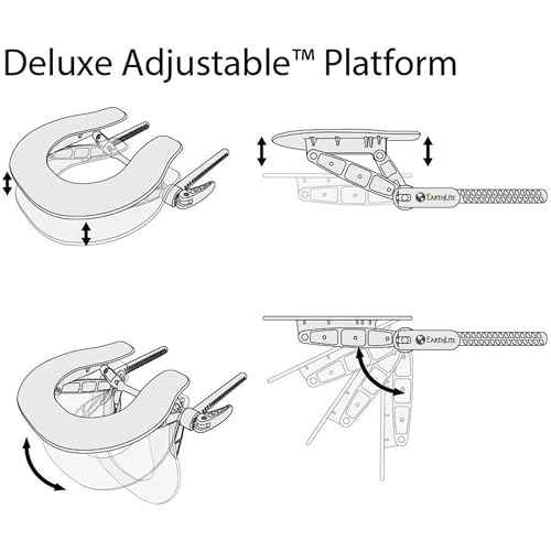 EarthLite Massage Table Face Cradle Deluxe Adjustable - Massage Table/Massage Chair Headrest Platform with Face Pillow, Vanilla Cr?me