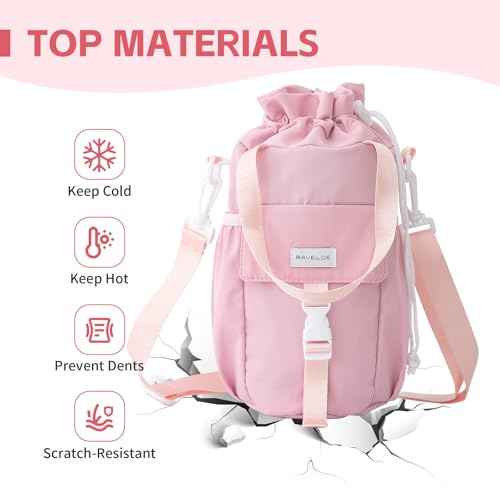 Water Bottle Holder with Strap Phone Pocket 32oz 40oz 64oz Tumbler Water Bottle Carrier Sling Bag Crossbody