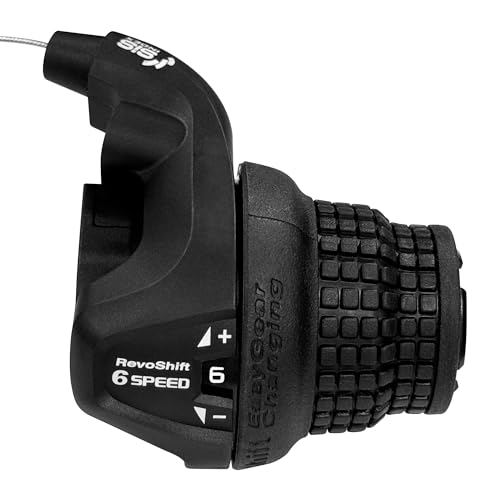 Aikolesa RS25-6R 6-Speed Bike Gear Shifter with Thumb Twist Grip - Universal Fit