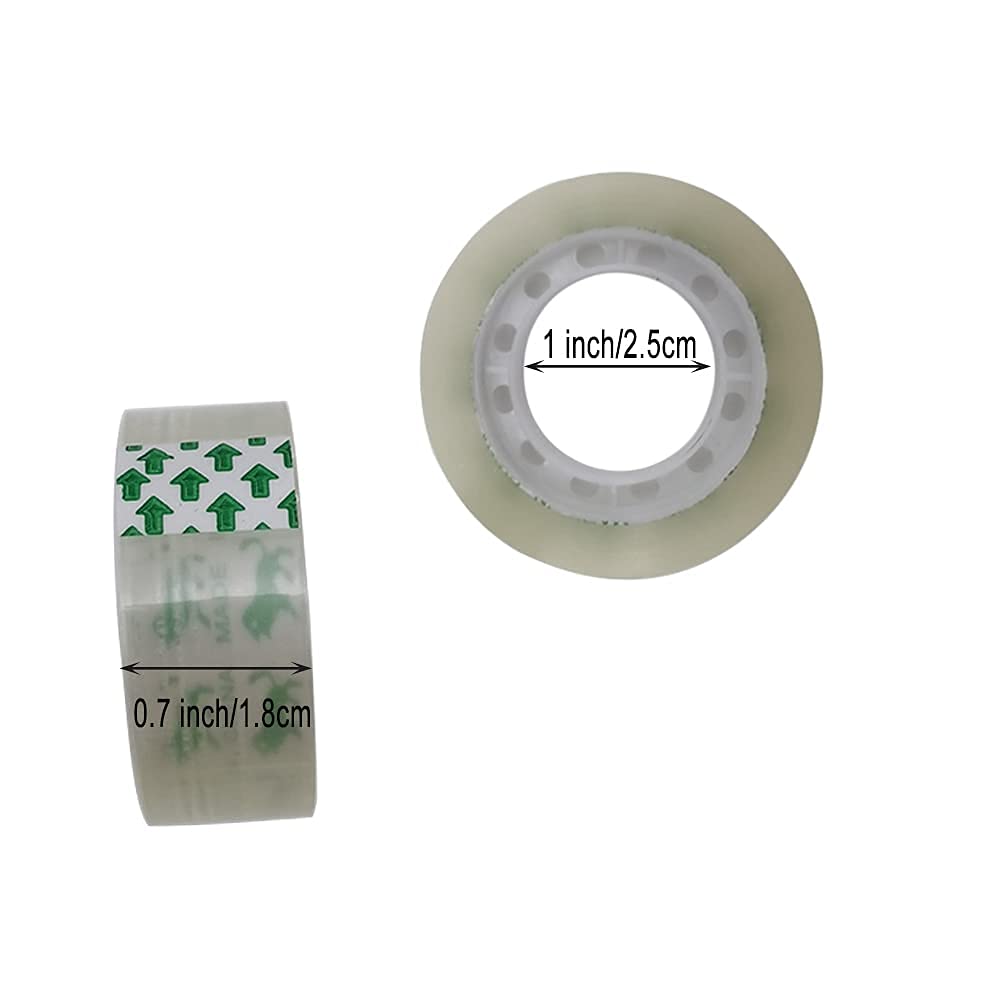 ZLY 24 Rolls Transparent Tape Refills, 0.7 x 1000 Inches Clear Tape, Glossy Tape Rolls for Office, Home, School