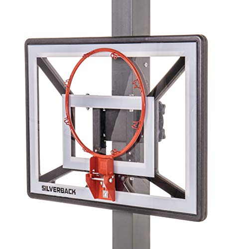 Silverback Junior Youth 33" Basketball Hoop with Lock ?˜n Rock Mounting Technology Mounts to Round and Vertical Poles, Black (B8410W)