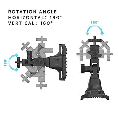 Trail Camera Mounting Bracket with 1/4"-20 Thread, 360° Rotating Adjustable Holder for Outdoor Hunting Gear