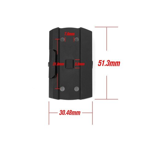 Aimsniper Tactical Standard Low Picatinny Rail Riser Mount w/Original Footprint Compatible with T1,T2,M5,M5S,M5B,ROMEO5 Red Dot Reflex Sight