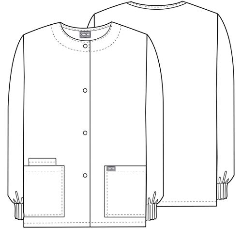 Women’s Scrub Jacket with Snap Front and 3 Pockets - Cherokee WW Originals XS Ciel