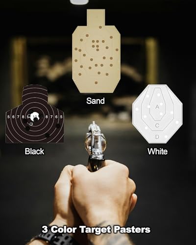 Self-Adhesive Shooting Targets Box with 4/5 Inch Target Stickers - Black, 1000 pcs