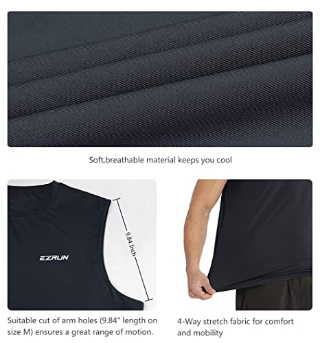 Men's UPF 50+ Quick Dry Sleeveless Shirt for Summer Gym & Workout