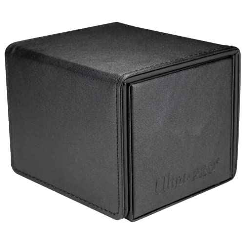 Ultra Pro - Vivid Alcove Edge Deck Box (Black) - Stores & Protects Up To 100 Standard Size Collectible, Baseball, Gaming, Sports or Any Standard Size Cards In You Collections