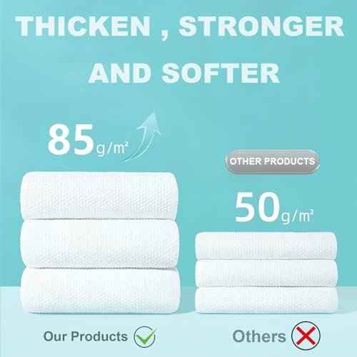 30 Pcs Disposable Washcloths for Travel Compressed Towels Cotton Thick Portable Reusable Face Towel Tablets Outdoor Camping Hiking Sports Beauty Salon Cleaning Travel Kit for Hotel 11.8 x 9.5 inches