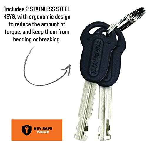 Kryptonite Kryptolok Bike U-Lock, Heavy Duty Anti-Theft Bicycle Lock Sold Secure Gold, 12.7mm Long Shackle with Mounting Bracket and Keys, Ultimate Security Lock for Bicycles E-Bikes Scooters