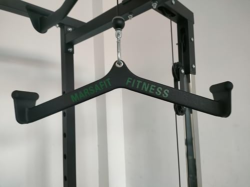 22-Inch Home Gym Cable Lat Pulldown Bar with Rubber Handles for Strength Training