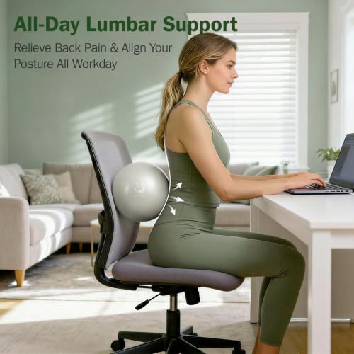Slim Panda 9 Inch Anti-Burst Pilates Exercise Ball - Pearl White & Mint Green