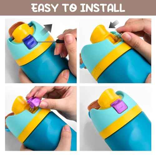 Replacement Button Compatible with Owala FreeSip 19/24/32/40oz,Water Bottle Lid Switch Replacement with Springs and Tiny Screw Driver