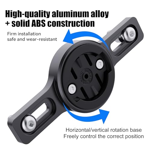 DDJ Bike Cargo Rack Mount, Compatible with Garmin Varia RTL515, RTL510, RVR315, Magene L508, for (60-85mm) 2.36-3.34 Inch Bicycle Rear Racks, Made of Durable Steel and ABS, with Installation Tools