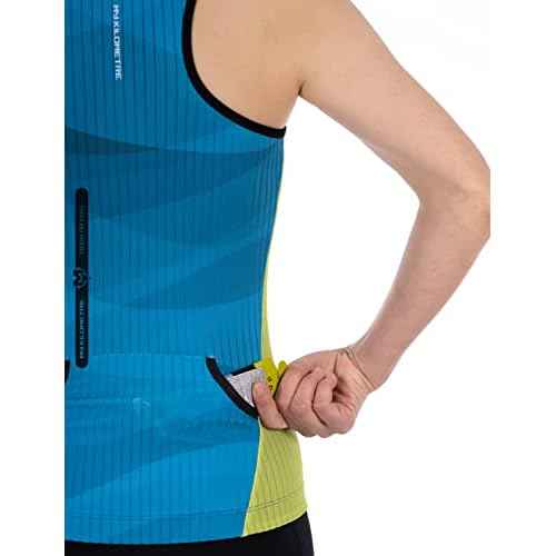 MY KILOMETRE Womens Triathlon Top Tri Singlet Racerback Performance Triathlon Top with Back Pockets