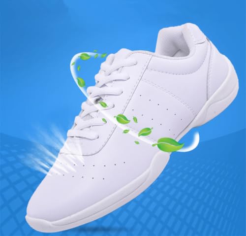 White Cheerleading Shoes for Adults & Youth - Training & Sport Sneakers - 10 / White (Women)