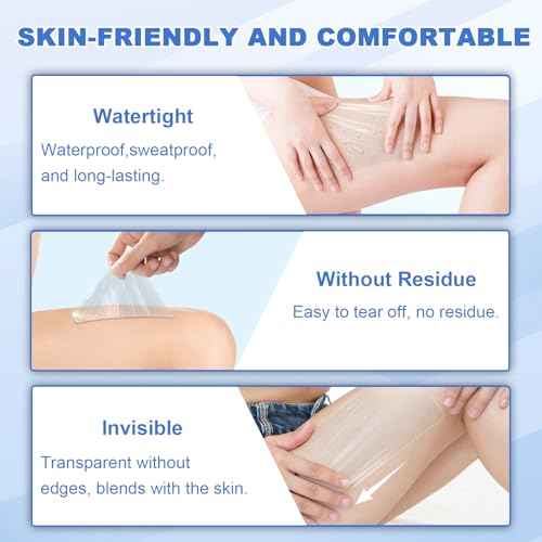 Thigh Lift Tape for Loose Skin, Waterproof Invisible Firming Patches for Legs, Reducing Thigh Friction, Lift and Patches Legs for Sagging Skin, Stomach, Arms, Body Tape for Women, 1BOX