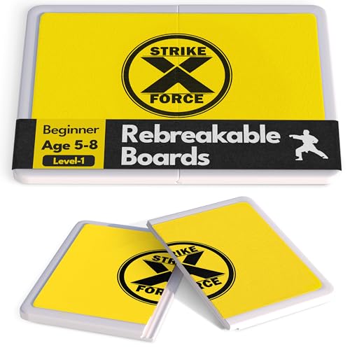 Rebreakable Martial Arts Breaking Board Yellow Level 1 for Kids & Adults