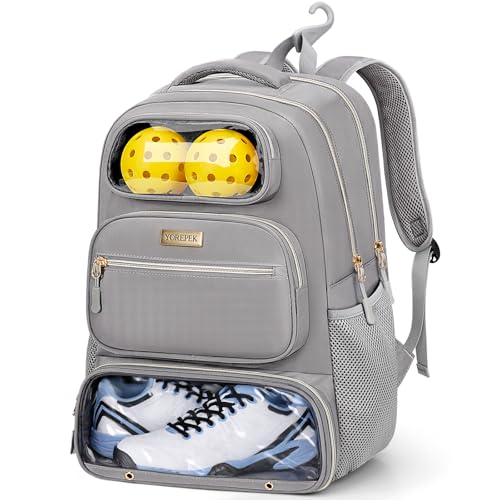 Large Pickleball Bag Backpack with Padded Paddle Protection & Shoe Compartment
