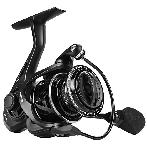 KastKing Zephyr Spinning Fishing Reel 3000 - Black, 5.2:1 Gear Ratio