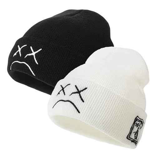 Fashion Beanie for Men Beanies Women,Warm Winter Hats for Men Embroidery Unisex Knit Hat Skull Cap