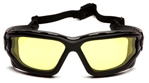 PYRAMEX I-Force Sporty Dual Pane Anti-Fog Goggle Black Frame Amber Lens