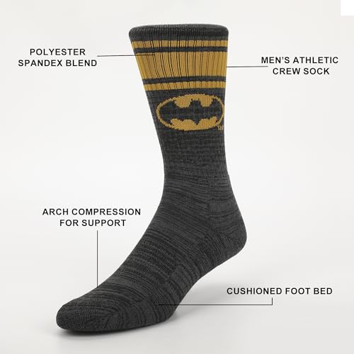 Men's Athletic Crew Socks 3 Pack - Cushioned, Supportive, Durable