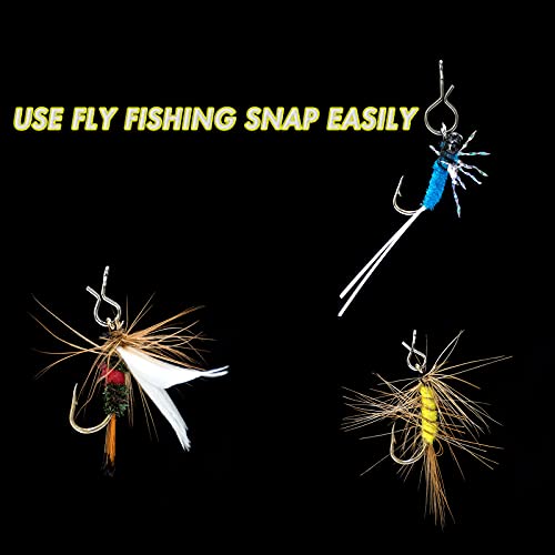 150-Pack Stainless Steel Fly Fishing Snaps - 3 Sizes Quick Change Lure Clips with Variation XS S M