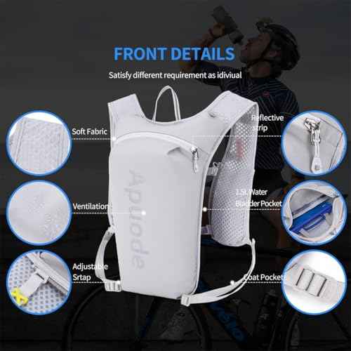 Running Hydration Vest Backpack,Lightweight Insulated Pack Daypack for Hiking Trail Running Cycling Race Marathon for Women Men