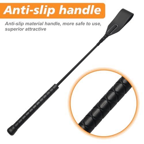 18-Inch Horse Riding Crop with PU Leather Handle for Equestrian Training
