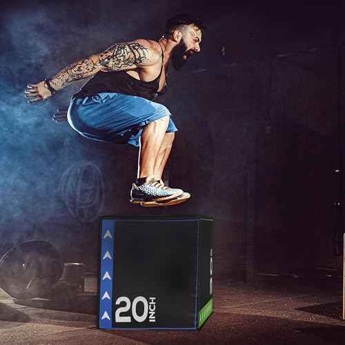 BalanceFrom 3-in-1 Foam Plyometric Jump Box for Home Gym with Multiple Height Options ? Versatile Plyo with Non-Slip Surface for Strength, HIIT, Step-Ups, and Agility Training