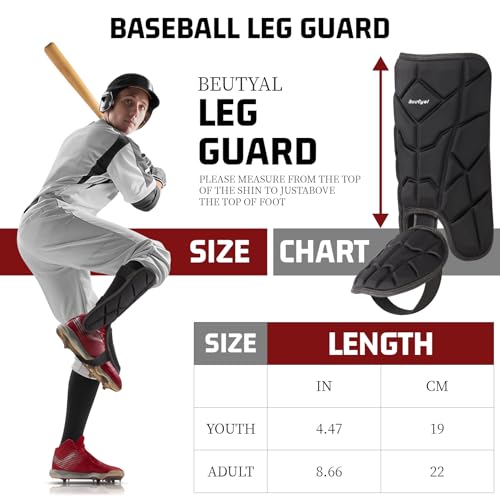 Adult Baseball Leg Guard with Adjustable Straps Protective Gear