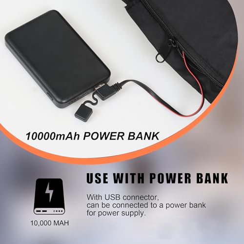 Electric Heated Hand Warmer Pouch with Double Sided Heating - Black