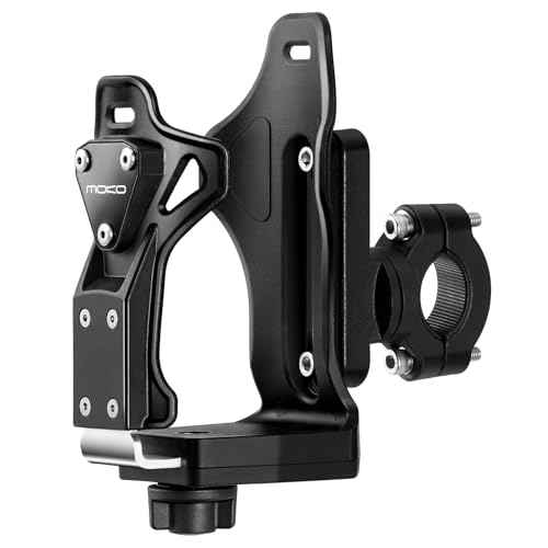 MoKo Bike Water Bottle Holder, Adjustable Bike Water Bottle Cage for 1.9-3.6" Diameter Bottle, for Handlebar & Frame, Motorcycle Cup Holder with Screw Tool, for Bicycle/Stroller/Scooter/Wheelchair/ATV