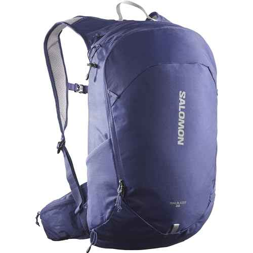 Salomon Unisex Trailblazer 20, Hiking & Trekking Backpack, 20-Liter - Mazarine Blue/Ghost Gray
