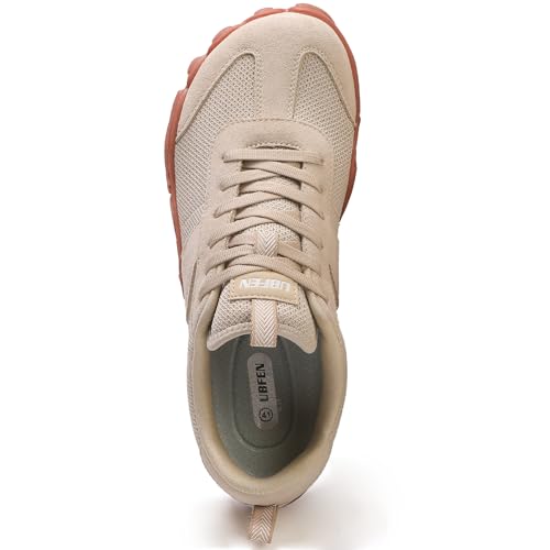 Women's Barefoot Wide Toe Box Hiking Sneakers - Light Brown 8.5/Women, 6.5/Men