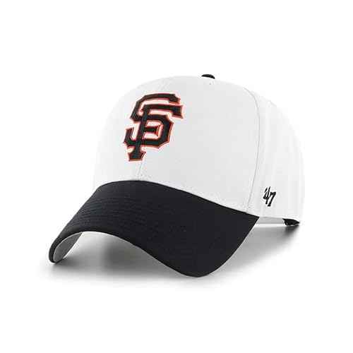 47 San Francisco Giants Hat Mens Womens Two Tone MVP Adjustable Cap, White/Black