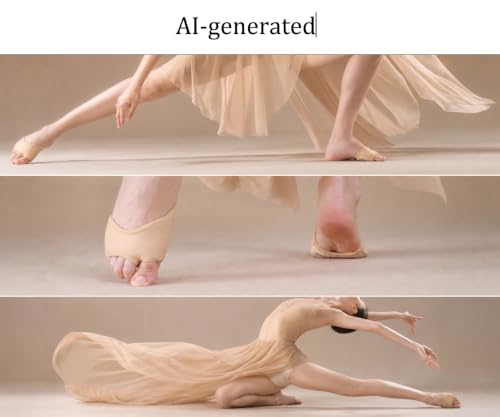 Missfiona Women's Neoprene Half Sole Lyrical Dance Shoes - Medium / Nude