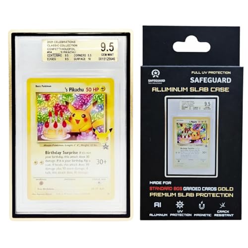 Metallic Gold Aluminum BGS Slab Case UV Resistant Magnetic Metal Card Holder for Beckett Graded Cards