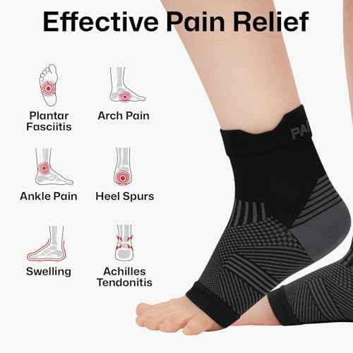 PAPLUS 6 Pairs Plantar Fasciitis Socks Women & Men - Foot Sleeve for Achilles Tendonitis Relief - Reduces Heel Spur Pain, Swelling - Ankle Brace with Arch Support for Sports Injury Recovery