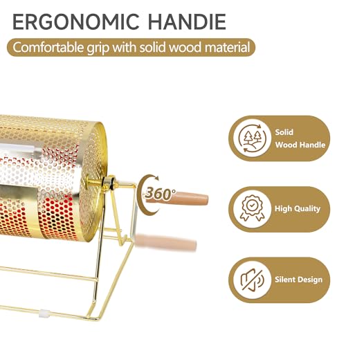 Small Brass Raffle Ticket Drum - Gold Spinning Lottery Cage, Holds 2000 Tickets