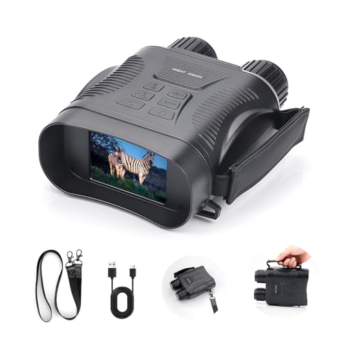 4K Night Vision Binoculars with 2.8" HD Screen, 2000m Range, Rechargeable Battery