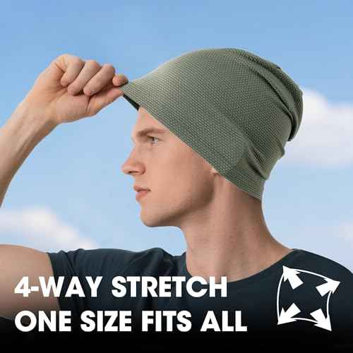 WTACTFUL 2-Pack Cooling Skull Caps for Men & Women - Breathable 3D Mesh Running Caps for Cycling, Gym & Summer