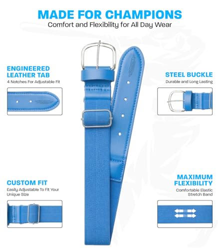 Youth Baseball Socks and Belt Combo Small Columbia Blue - Kids Sports Gear
