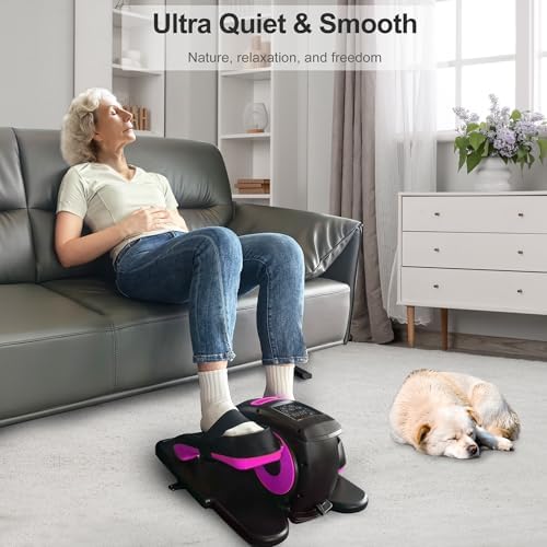 Mysuntown Under Desk Elliptical for Home, Leg Exerciser While Sitting for Seniors, Quiet and Portable Ellipse Leg Exerciser with Remote Control, for Men and Women