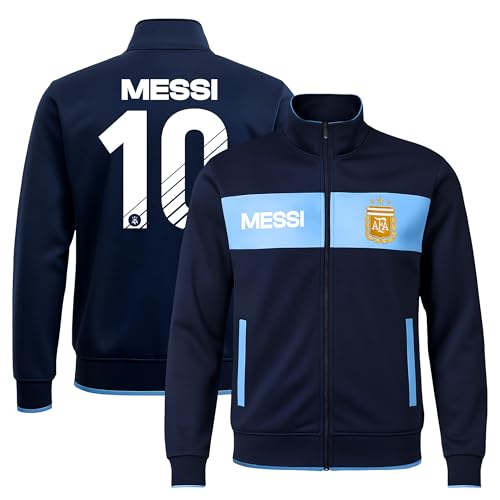 Argentine Football Association Lionel Messi Unisex Track Jacket - Navy Medium - Argentina Variation
