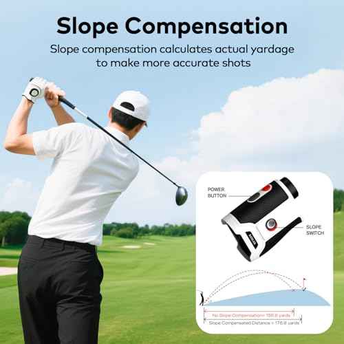 1200 Yards Golf Rangefinder with Slope, 7X Magnification Range Finder with Magnetic, 0.5 Yard Accuracy, Fast Focus Laser Rangefinder, Flag Lock Vibration, Rechargeable Range Finders, Golf Accessories