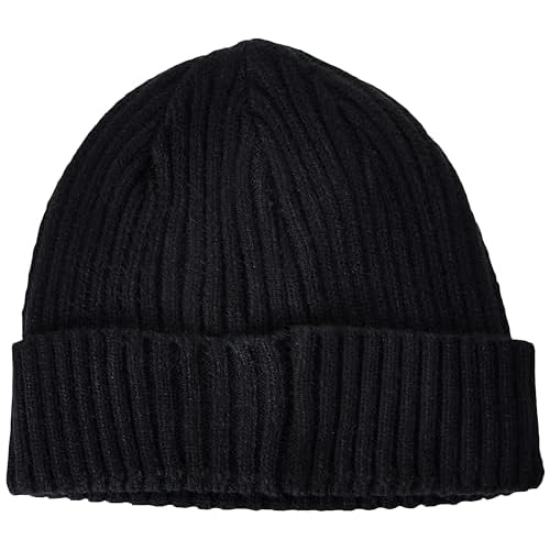 Timberland Mens Ribbed Watch Cap with Logo Plate